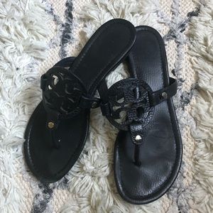 Tory Burch leather miller sandals USED condition